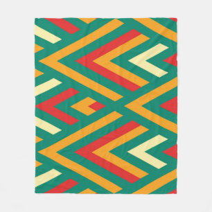 Decorative Geometric: Vintage Abstract Seamless. Fleece Blanket