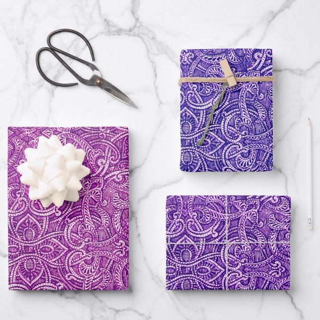 Decorative gift wrap with line drawings (Front)