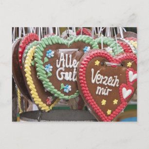 Decorative gingerbread cookies postcard