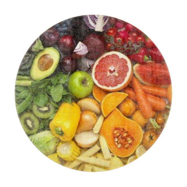 Decorative Glass Cutting Board 12" Add style (Front)