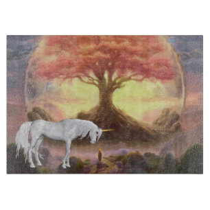 Decorative Glass Cutting Board 15"x11"