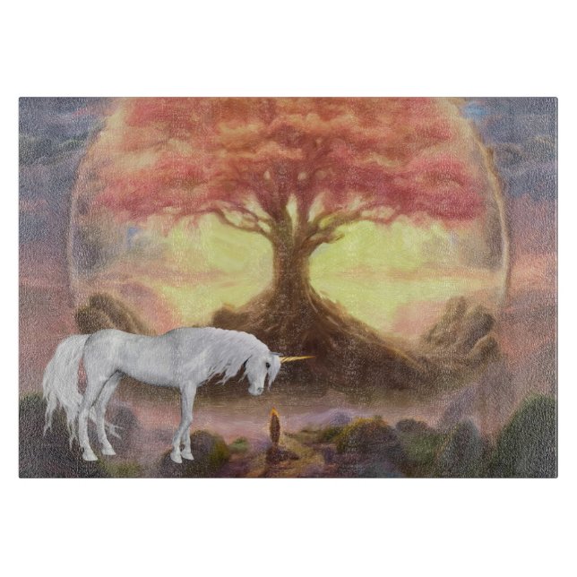 Decorative Glass Cutting Board 15"x11" (Front)