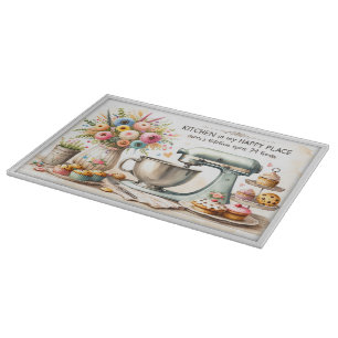 Decorative Glass Cutting Board 15"x11"