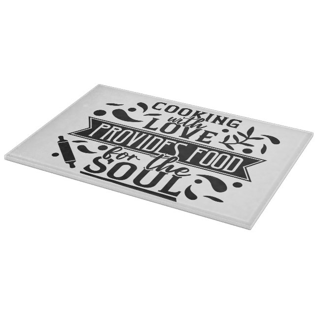 Decorative Glass Cutting Board 15"x11" (Corner)