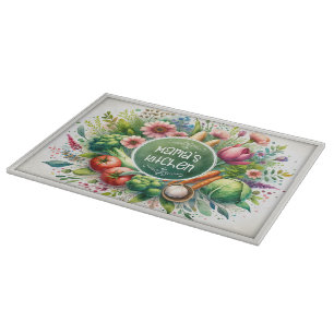 Decorative Glass Cutting Board 15"x11"
