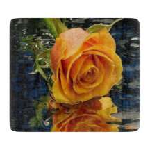 Decorative Glass Cutting Board 6"x7"