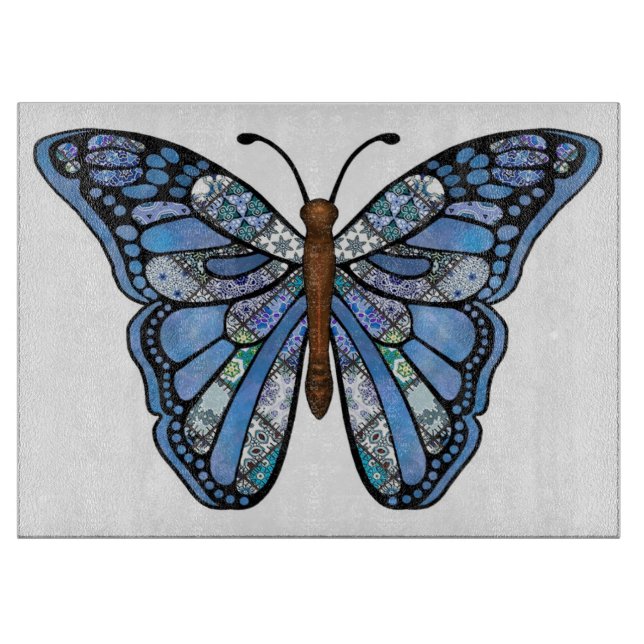 Decorative Glass Cutting Board/Butterfly Board (Front)