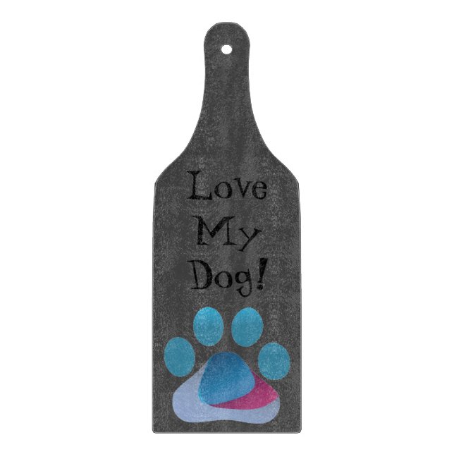 Decorative Glass Cutting Board Paddle (Front)