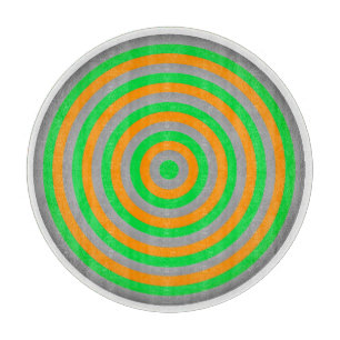 Decorative Glass Cutting Board with Circle Design