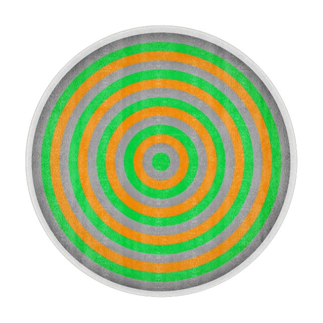 Decorative Glass Cutting Board with Circle Design (Front)