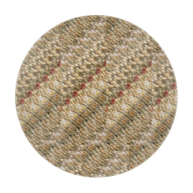 Decorative Glass Cutting Serving Board 12" Unique! (Front)