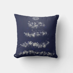 Decorative Glitter Christmas Tree Throw Pillow