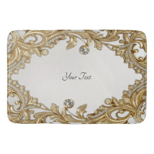 Decorative Gold Bath Mat