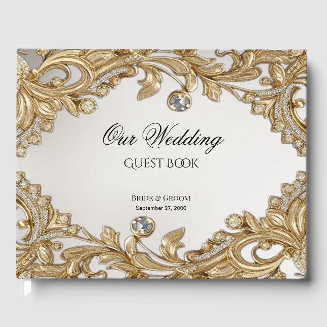 Decorative Gold Guest Book (Front)