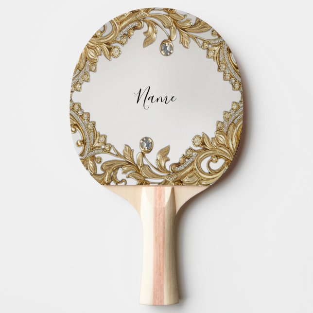 Decorative Gold Ping Pong Paddle (Front)