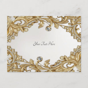 Decorative Gold Postcard