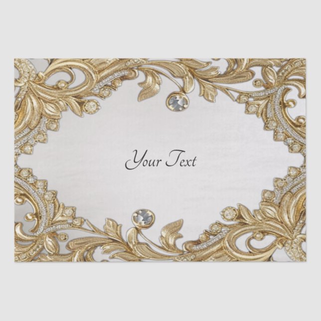 Decorative Gold Tissue Paper (Front)