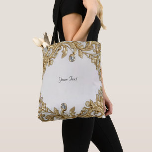 Decorative Gold Tote Bag