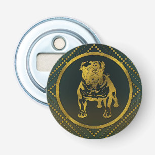 Decorative Golden Embossed - English Bulldog Bottle Opener