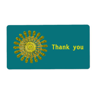 Decorative golden sun symbol