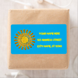 Decorative golden sun symbol.Personalize