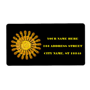 Decorative golden sun symbol.Personalize