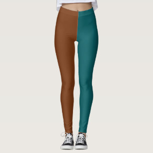 Decorative Half And Half Leggings