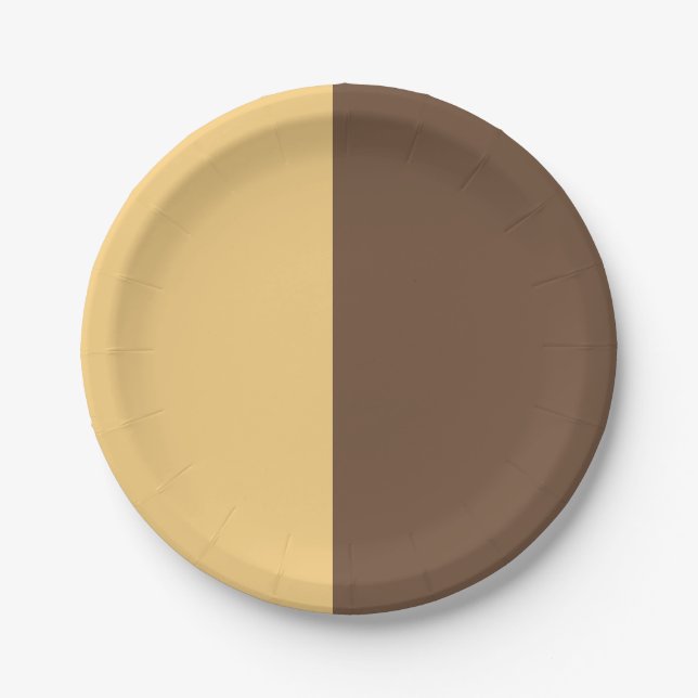  Decorative Half And Half  Paper Plate (Front)