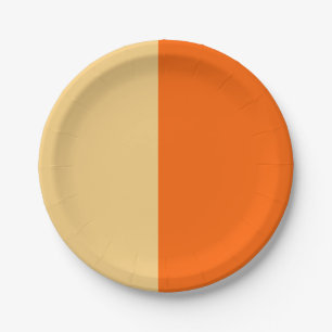 Decorative Half And Half Paper Plate