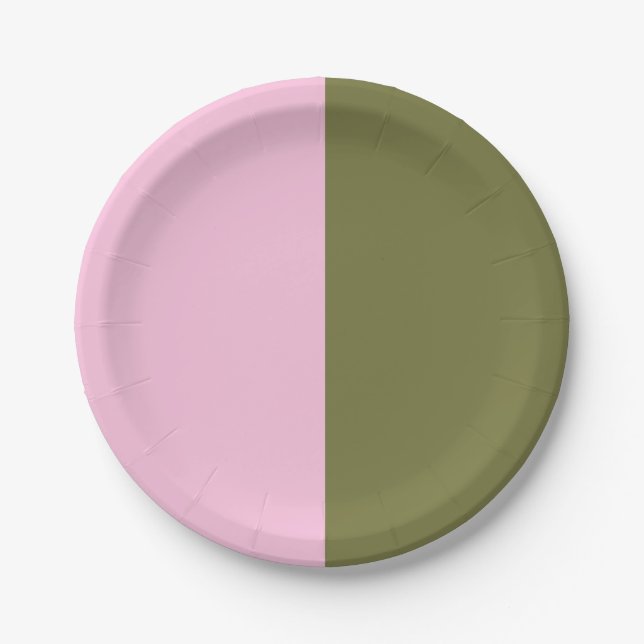  Decorative Half And Half  Paper Plate (Front)
