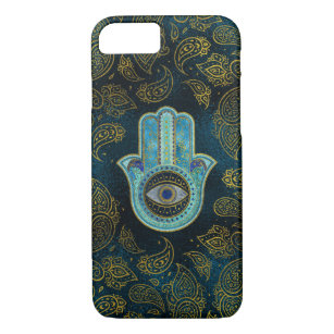 Decorative Hamsa Hand with paisley background Case-Mate iPhone Case