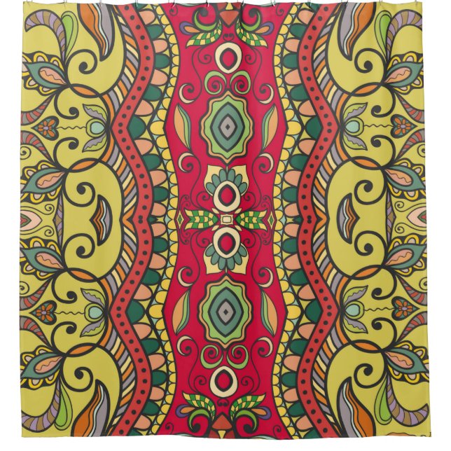 Decorative hand drawn seamless pattern. Colourful  (Front)