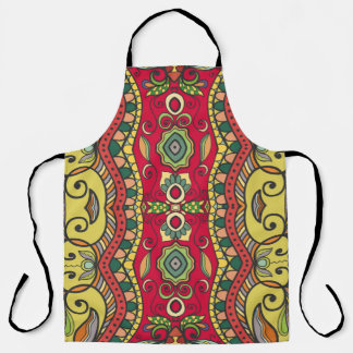 Decorative hand drawn seamless pattern. Colourful  Apron