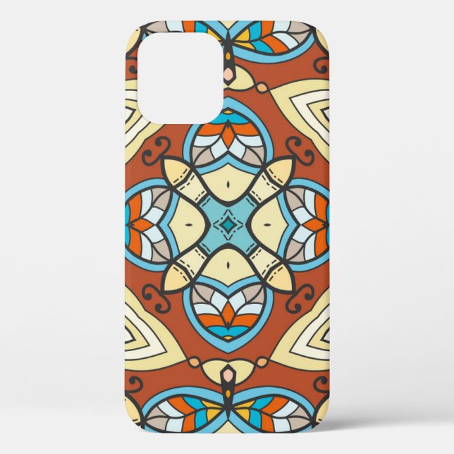 Decorative hand drawn seamless pattern. Colourful  Case-Mate iPhone Case (Back)