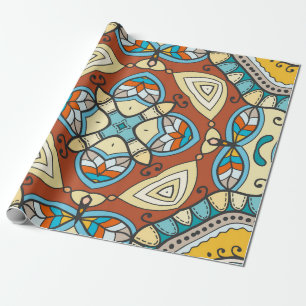 Decorative hand drawn seamless pattern. Colourful  Wrapping Paper