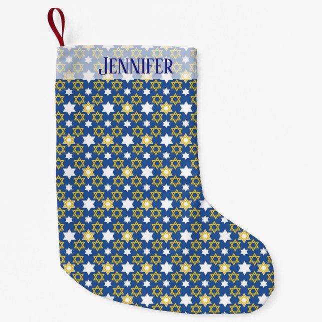 Decorative Hanukkah Beauty Small Christmas Stocking (Front)