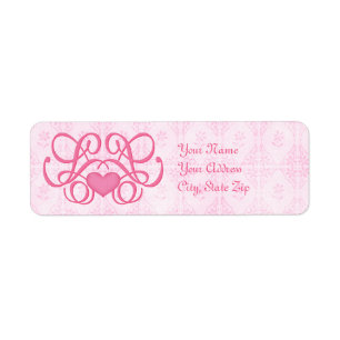 Decorative Heart Personalized Label