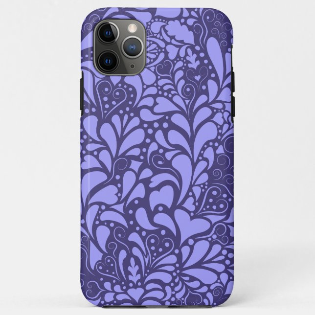 Decorative Hearts and Flourishes Pattern Case-Mate iPhone Case (Back)