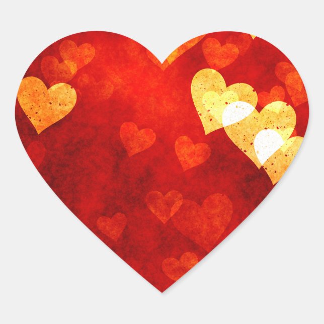 Decorative hearts heart sticker (Front)