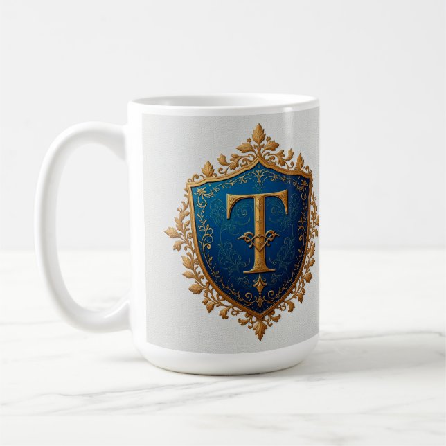 Decorative Heraldic Shield Coffee Mug (Left)