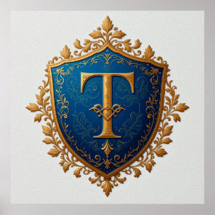 Decorative Heraldic Shield Poster