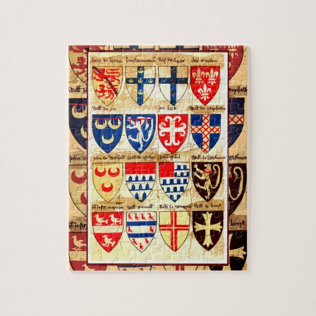 Decorative Heraldry Pattern Jigsaw Puzzle (Vertical)