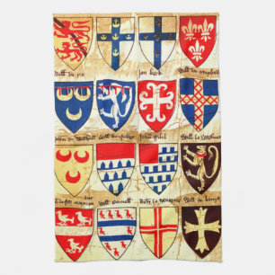 Decorative Heraldry Pattern Kitchen Towel