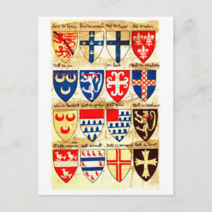 Decorative Heraldry Pattern Postcard