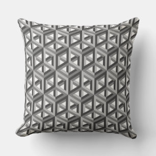 Decorative Hexagons Mosaic Pattern #9 Throw Pillow