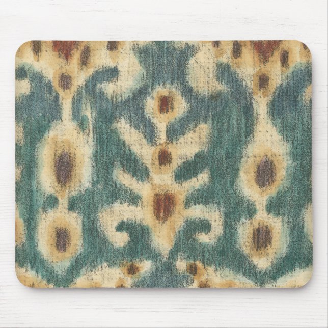 Decorative Ikat Fabric Design by Chariklia Zarris Mouse Pad (Front)