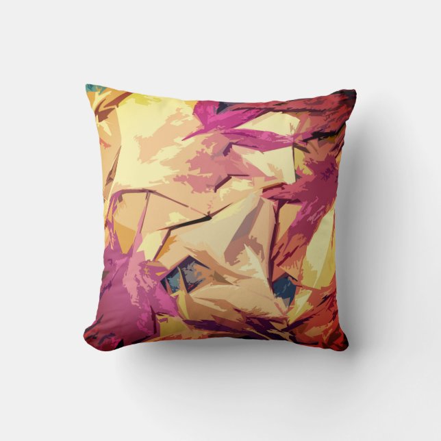 Decorative image of autumn leaves throw pillow (Front)
