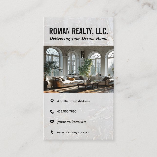 Decorative Interior Living Room Business Card (Front)