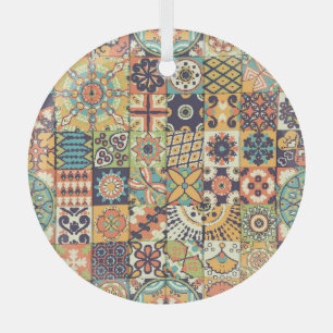 Decorative Islam: Vintage Hand Drawn. Glass Ornament