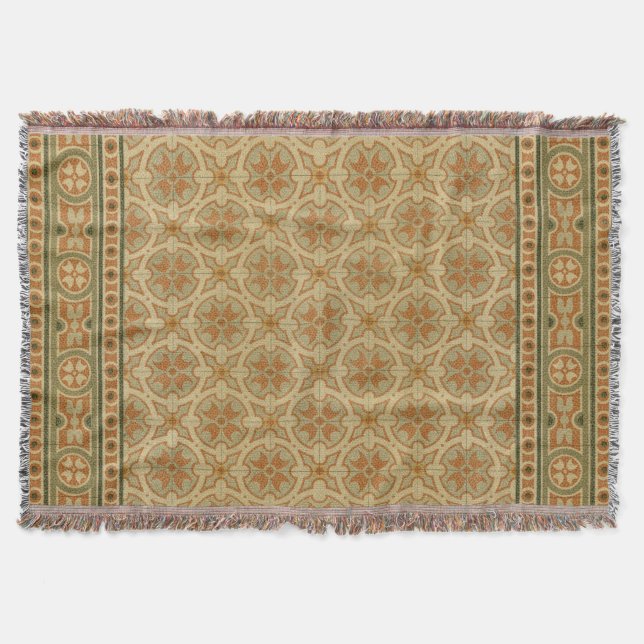 Decorative Italian Mosaic Tiles by Vision Studio Throw Blanket (Front)